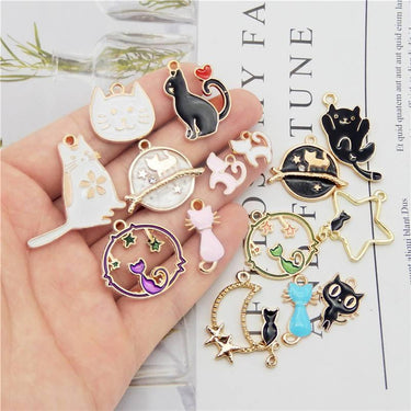 So Kawaii! Enamel Cat Charms (Set of 15) Jewelry KittyNook